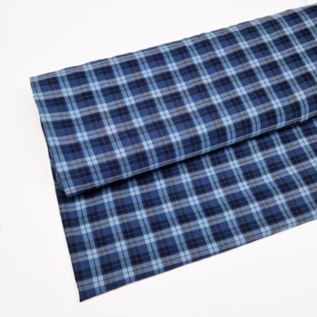 Blue Plaid 100% Cotton